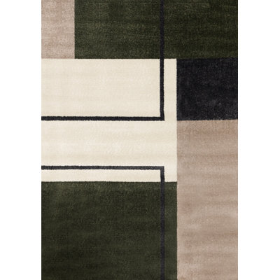 Mentko Power Loom Geometric Area Rug
