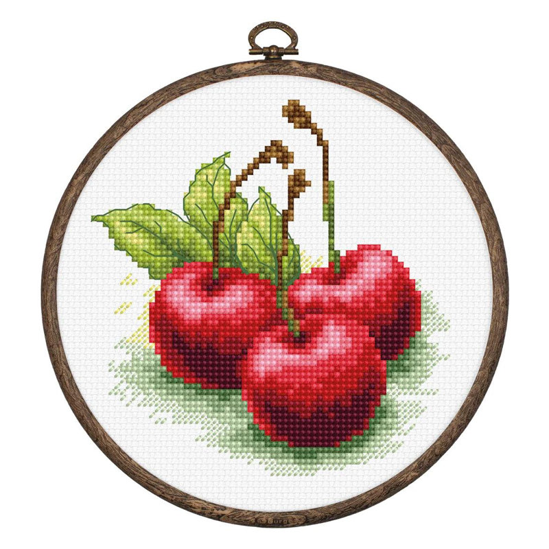 Ensemble de cerises au point de croix avec cerises par Luca-S BC103L