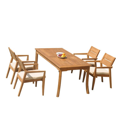 Maston Teak Dining Set by Rosecliff Heights