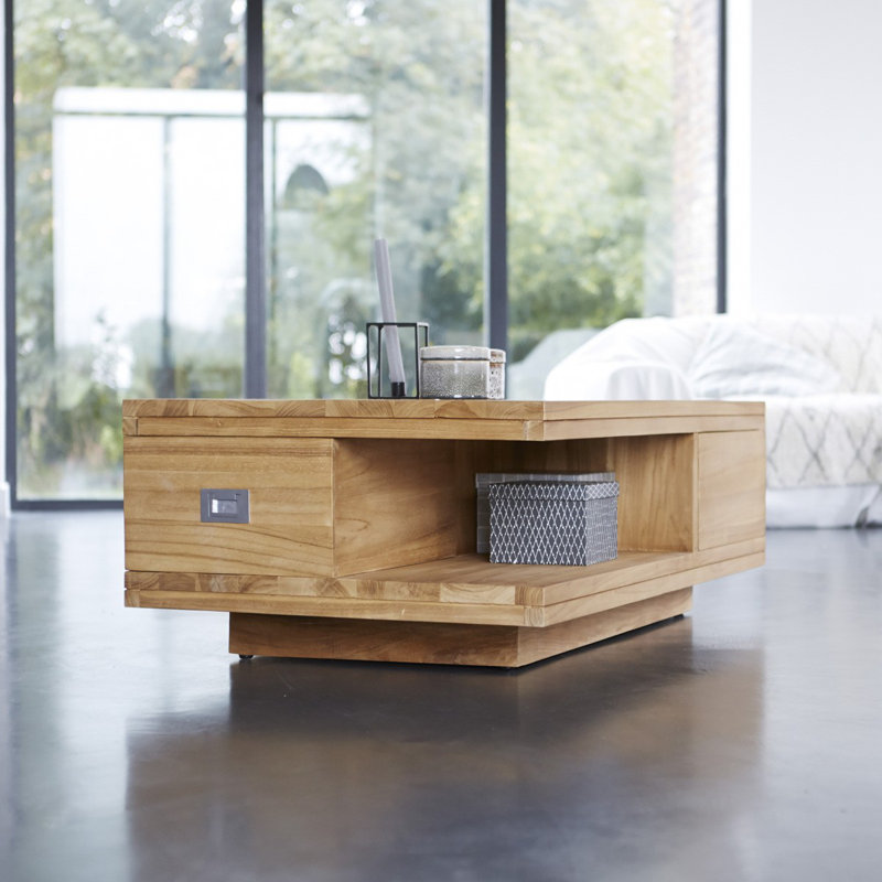 Coffee Tek Coffee Table with Magazine Rack
