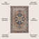 Tapis beige / bleu Sarok
