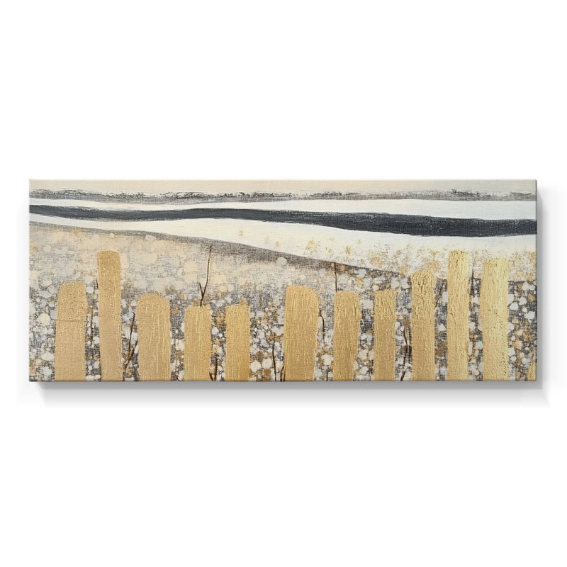 Série abstraite-DLIX- Toile tendue avec châssis - Prêt à accrocher, H 16 po x l 40 po
