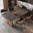 Modern Rectangular Rock Slab Dining Table Set-107506883