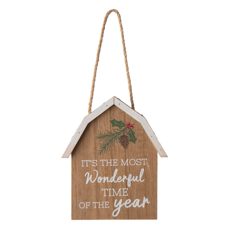 5.5'' Handmade Wood Holiday Shaped Ornament