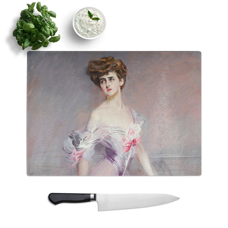Portrait of Mrs Howard-Johnstone by Giovanni Boldini Chopping Board, 0.4cm H x 20cm W x 28.5cm L