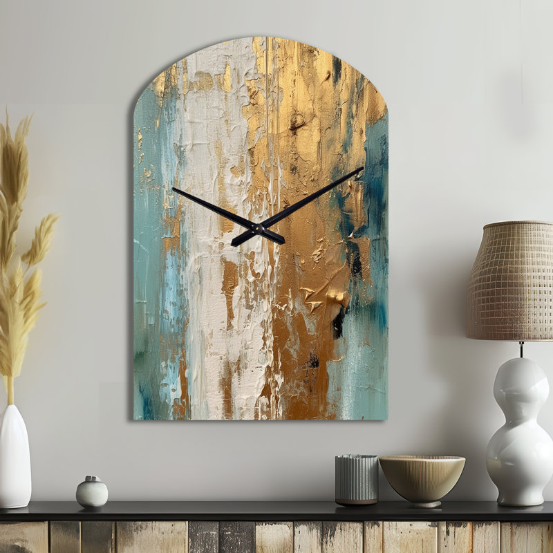 Horloge murale en métal Gilded Daydreames VII - Minimalisme, Moyenne