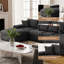 Canapé modulaire en forme de U à assise profonde en forme de U de 134 po avec repose-pieds et repose-pieds réversible de 134 po