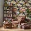 Papier peint floral, art mural moderne