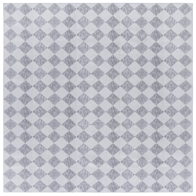 Tapis géométrique lavable à la machine Neaven Clara 300 Performance, Carré 6 pi