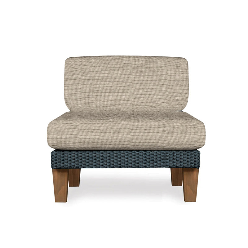 Catalina Outdoor Teak Lounge Chair, Loveboat Mint, Bark