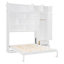 Lit escamotable moderne Celeste avec armoire supérieure et tablettes, panneau de fibres à densité moyenne durable et contreplaqué