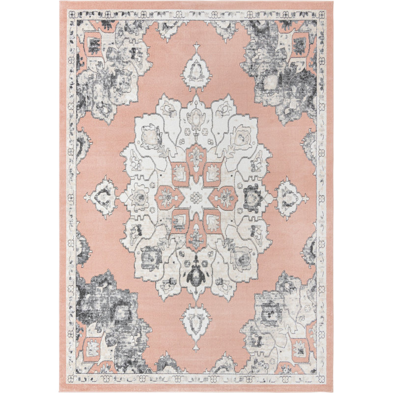 Tapis traditionnel Makay - couleur rose, Rectangle 10 pi x 14 pi