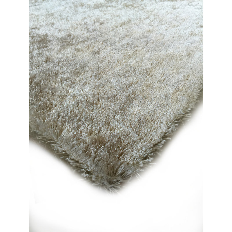Tapis beige touffeté à la main Hargett, Rectangle 5 pi x 7 pi