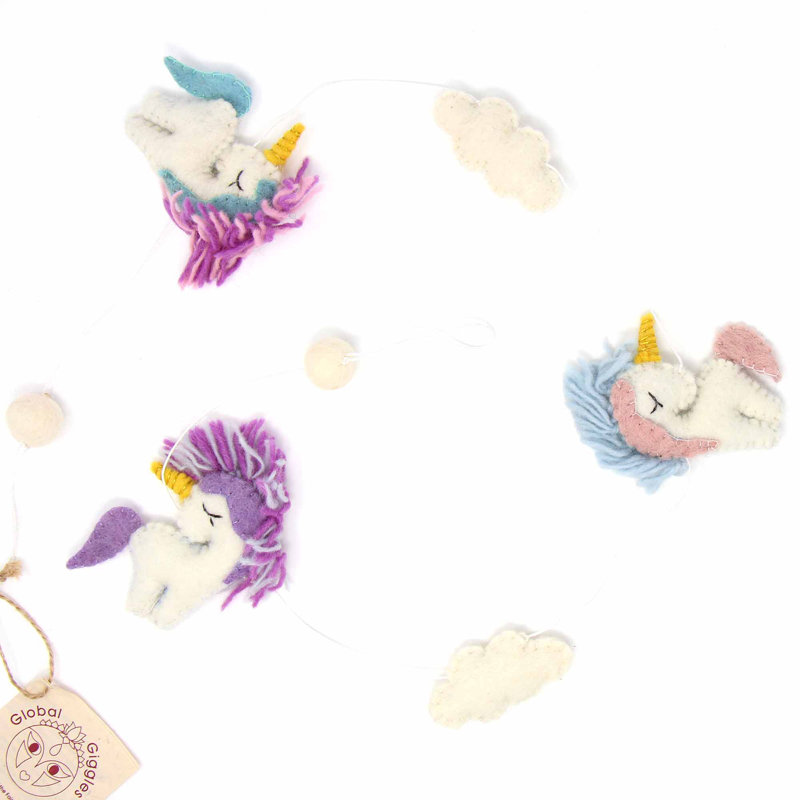 Guirlande licorne en feutre Chewelah