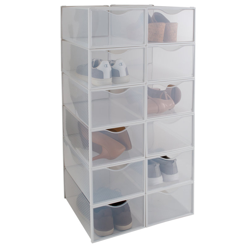 Boîte de rangement pour chaussures, blanc