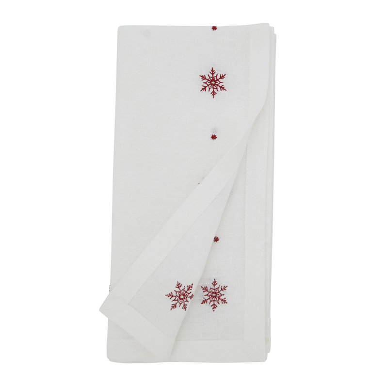 Zuzanna Collection 100% Cotton No Pattern Square Napkin, White