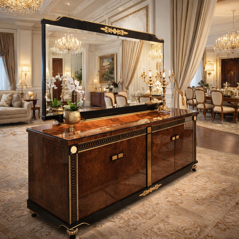 Peonir 82.8'' Buffet and Mirror Set