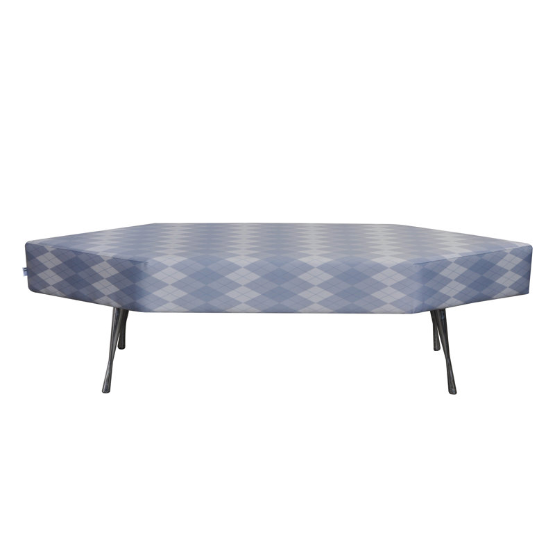 Cube Upholstered Bench, Beige, 100% Polyamide