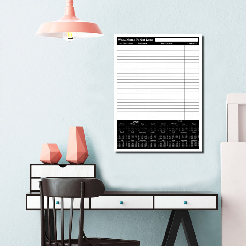 Tableau blanc effaçable What What to Get Done ', 20" H x 16" W
