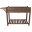8 Pockets Elevated Wood Planter Box with Foldable Side Table and Storage, Perfect for Herb, Vegetable, and Flower Gardening-75173582