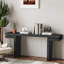Console en placage de bois véritable, table de canapé minimaliste derrière le canapé pour l'entrée, le couloir, le salon, le bureau personnel-1304521088
