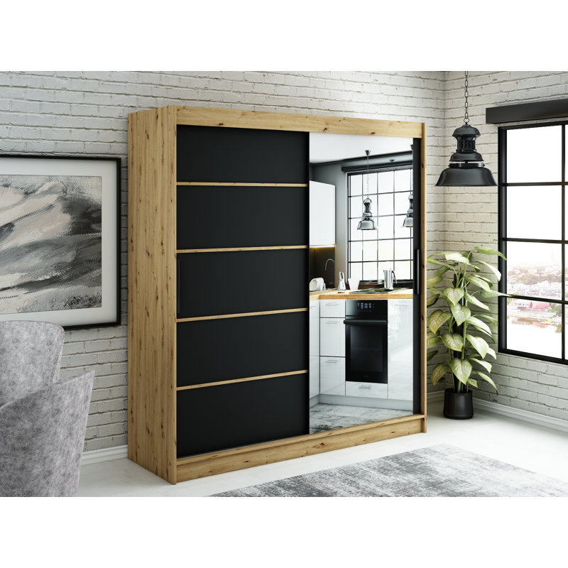 Lianne Manufactured Wood Wardrobe, 200cm H x 200cm W x 62cm D