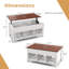 Hommoo Adjustable Height Coffee Table with Hidden Storage Compartment, Walnut & White-132677299