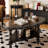 Retro solid wood light luxury coffee table-103409681-103409682