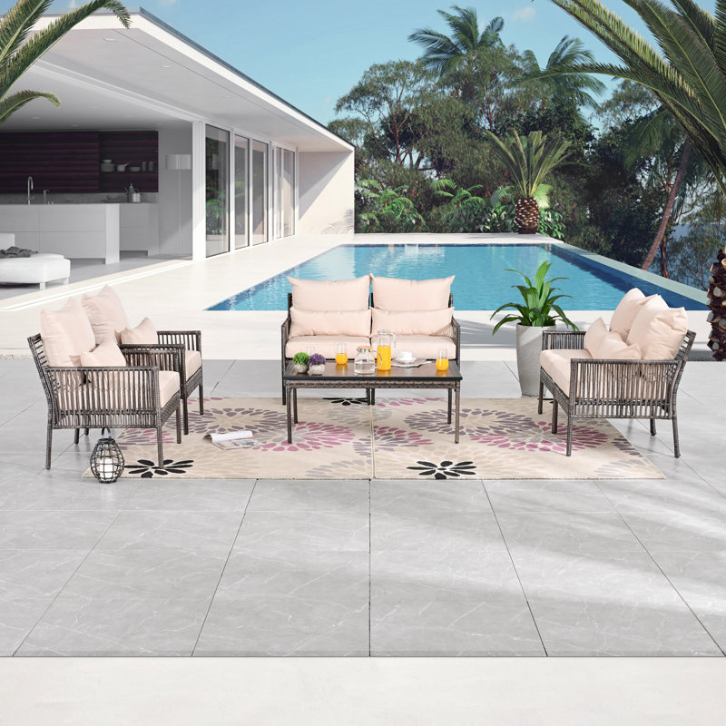 Aalaysia 7-Piece Outdoor Wicker Conversation Set