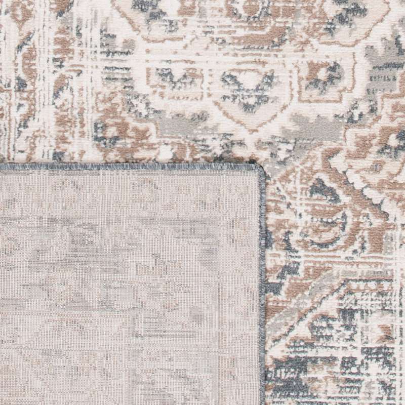 Gyle Oriental Beige/Gray Area Rug, Rectangle 8' x 10'