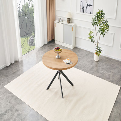 Table de salle à manger ronde et pliable pour petits espaces - Matériau en bois aggloméré, parfaite pour la salle à manger, le salon de thé et le café (1 table)