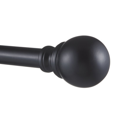 Deantrei Exclusive Home Sphere 1" Curtain Rod and Coordinating Finial Set, Adjustable