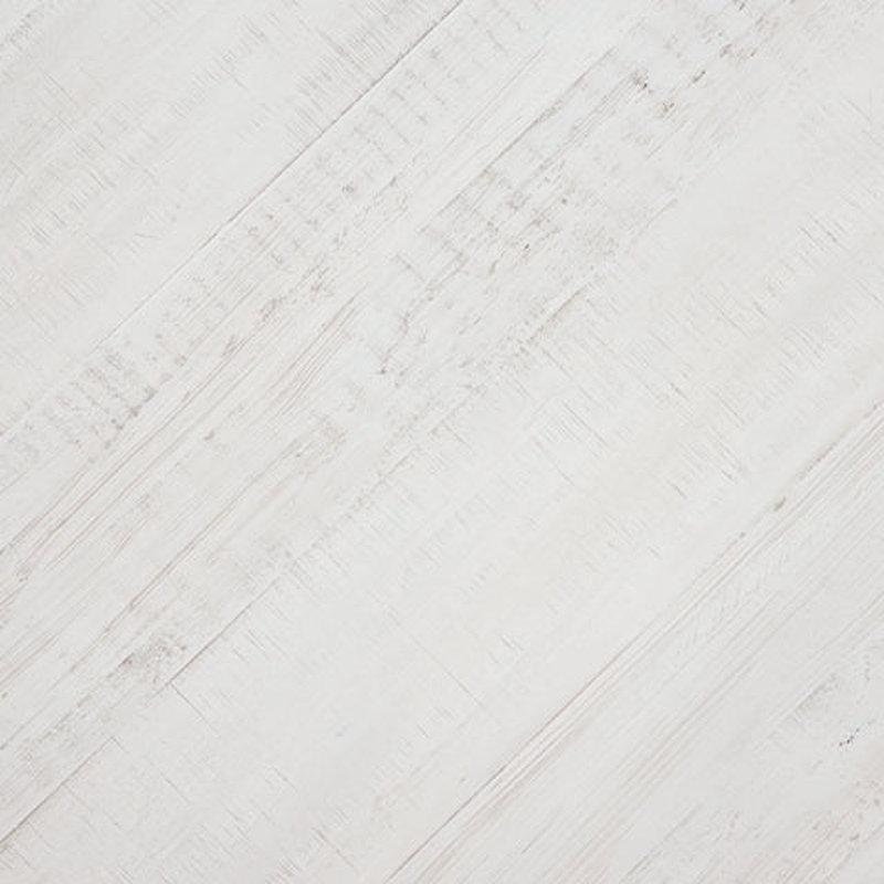 Off-White Round Pine Wood End Table