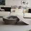 Table basse ronde avec rangement en bois massif plaqué pour le salon, la chambre à coucher-2118703537