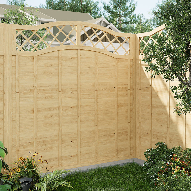 180cm H x 180cm W Wood Border Fencing