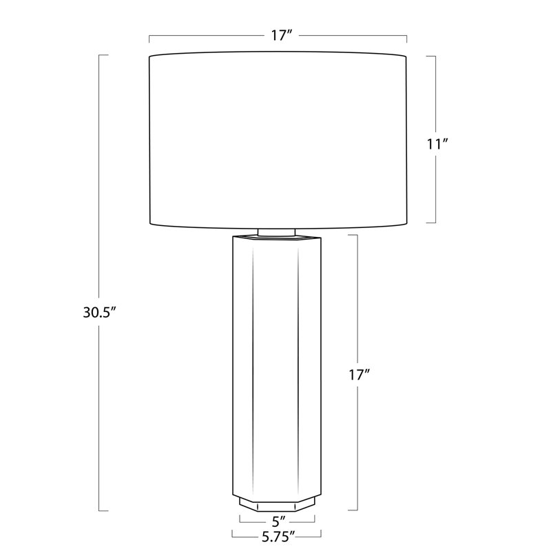 Lampe de table en marbre Nico