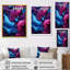 Bleu et mauve sans soudure Marble River IV - Art mural abstrait-2102355884-2102355921