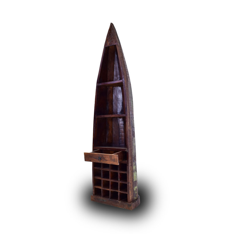 Bibliothèque pour bateau en bois massif H 83 po x l 23 po Chaplecroft