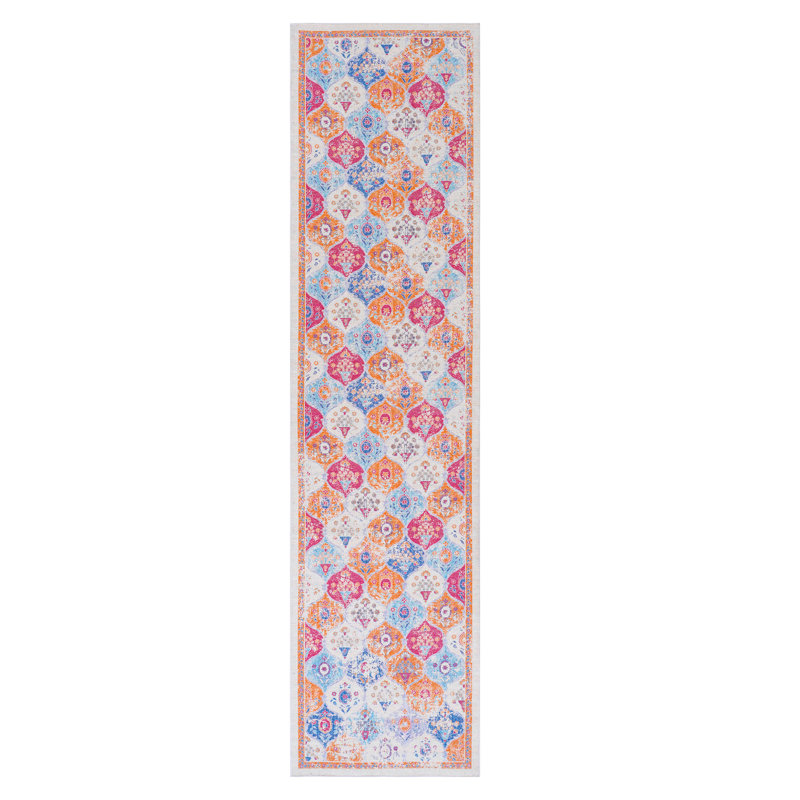 Tapis crème lavable 2 pi 6 po x 10 pi, à poils courts et antidérapant pour salon, chambre à coucher, teinte chaude 2 pi 6 po x 10 pi - tissu
