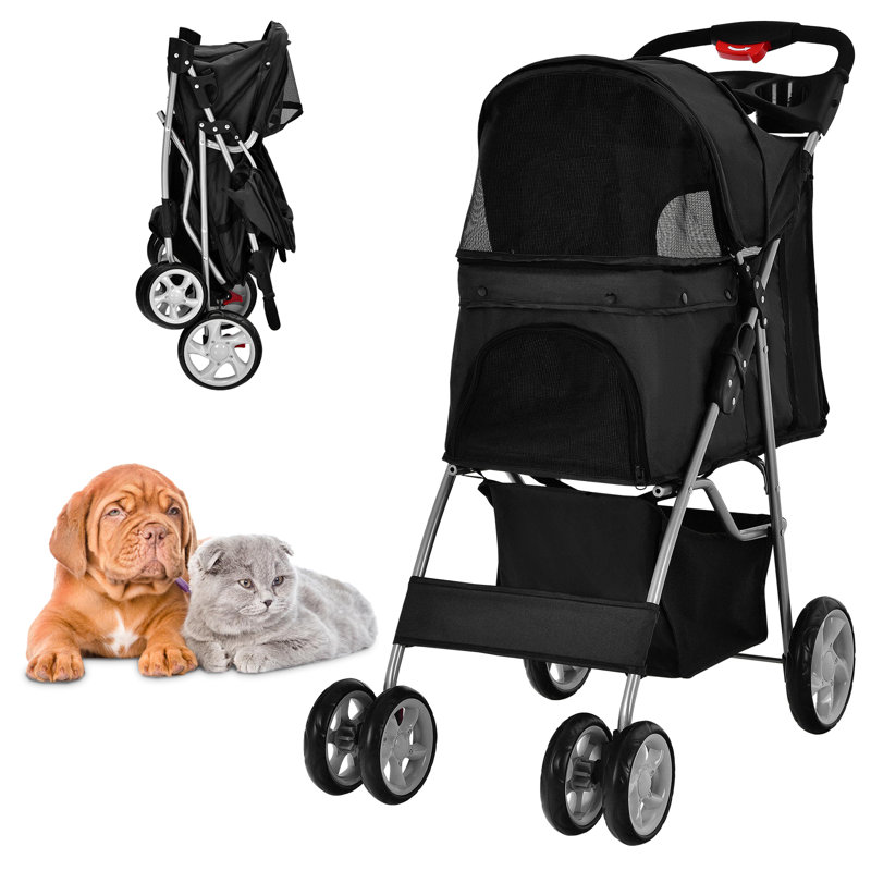 Besaw Collapsible Pet Vehicle Travel Carrier, Black