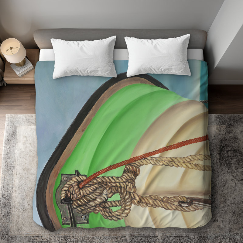 Sailing Rowing Boat Brown Bedroom Duvet Cover | Home Decor