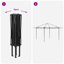 vidaXL Gazebo 210D Oxford with Silver Coating Outdoor Garden Shelter Shade Sun-133006075-133006078