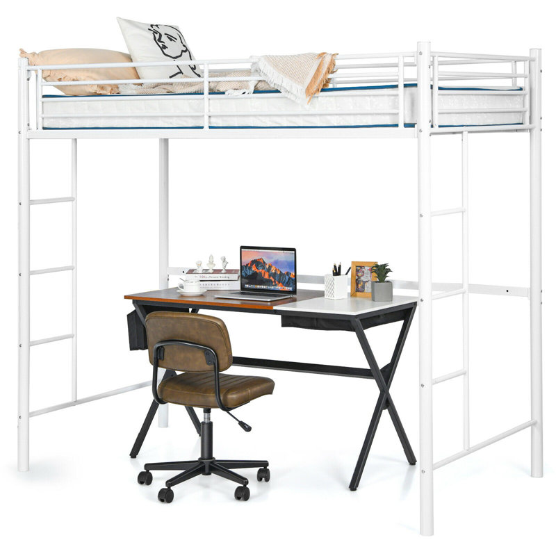 Base de lit en acier 71,5 po Blume Juliano, Blanc
