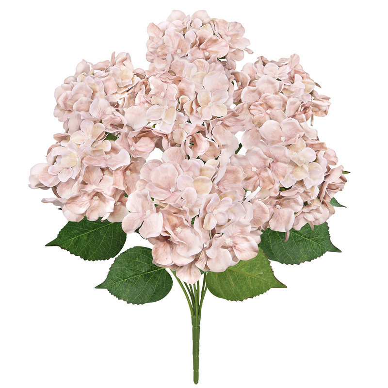 Artificial Hydrangea Flower Stem, Blush Beige