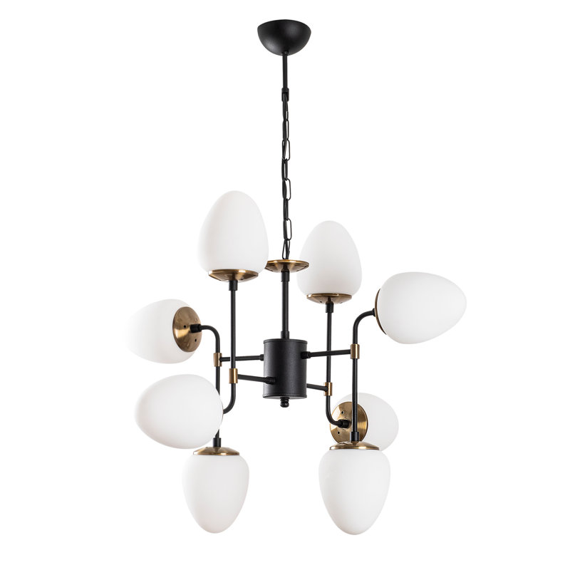 Lustre linéaire spoutnik moderne à 8 lumières Belew