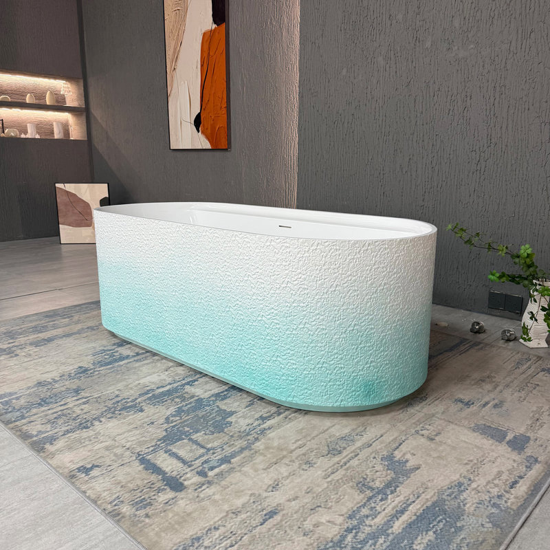 TB6096411049364TB&Size Freestanding Soaking Acrylic Bathtub, 23.23" H x 62.99" W x 30.71" D