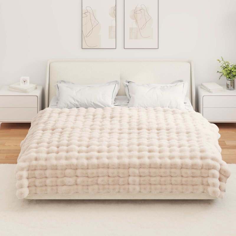 1-36 Throw Blanket, 150cm x 220cm, Beige