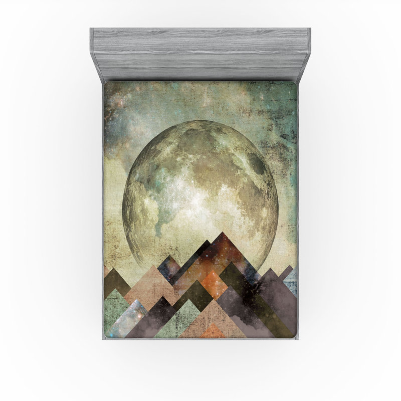 Multicolore drap-housse Ambesonne Moon, Drap-housse grand