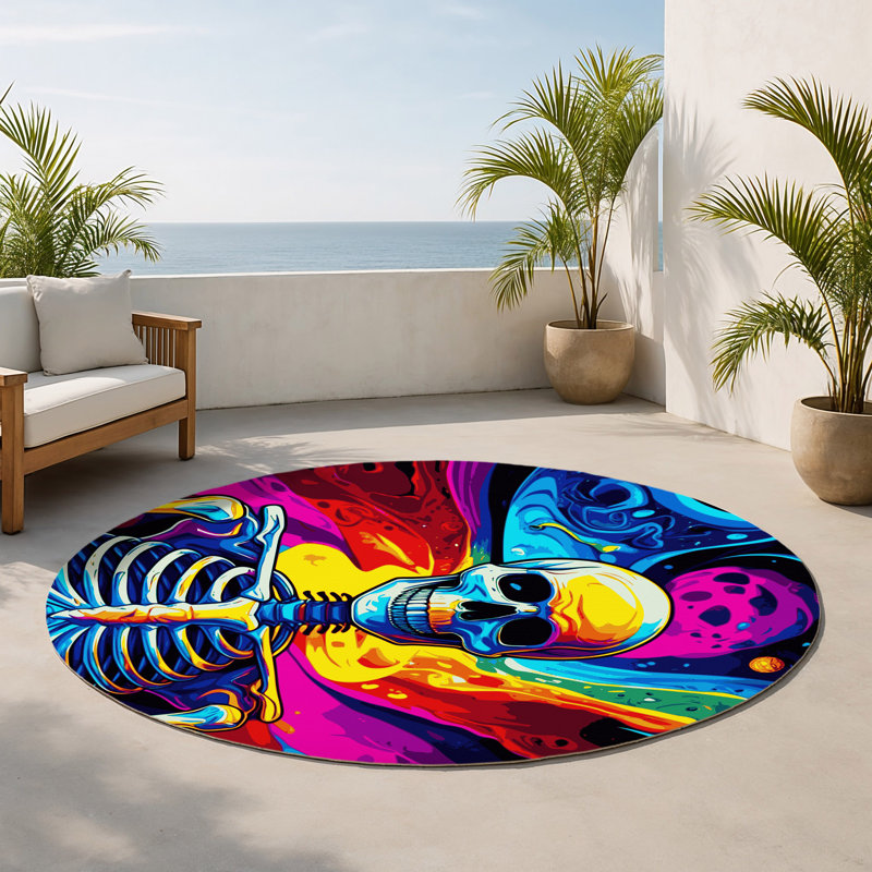 Tapis intérieur et extérieur, Rond 5 pi