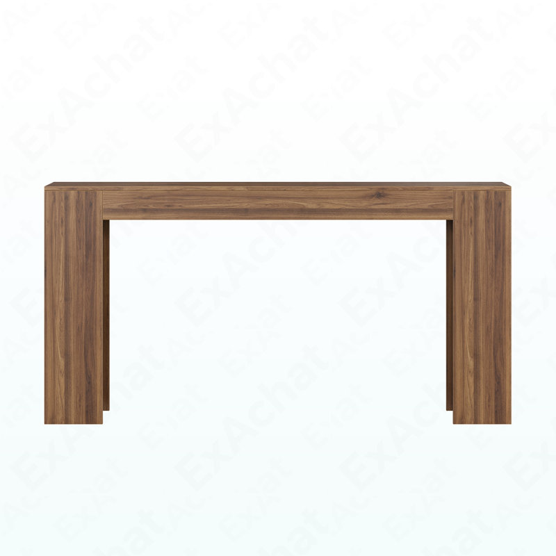 62.99-Inch Extra-Long Entryway Table, Farmhouse Sofa Table Behind The Sofa, Decorative Table For Narrow Entrances In The Living Room, Hallway, Entrance, Or Foyer, Walnut-Colored Console Table
